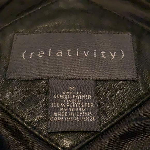 Relativity Black Leather Jacket - Picture 4 of 11